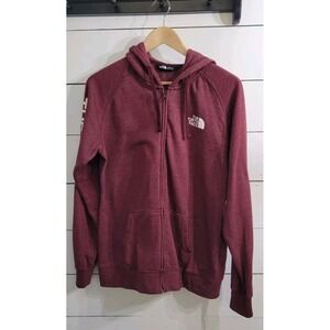 Womens The North Face Ladies EveryDay Full Zip Hoody Jacket Faded Red EC